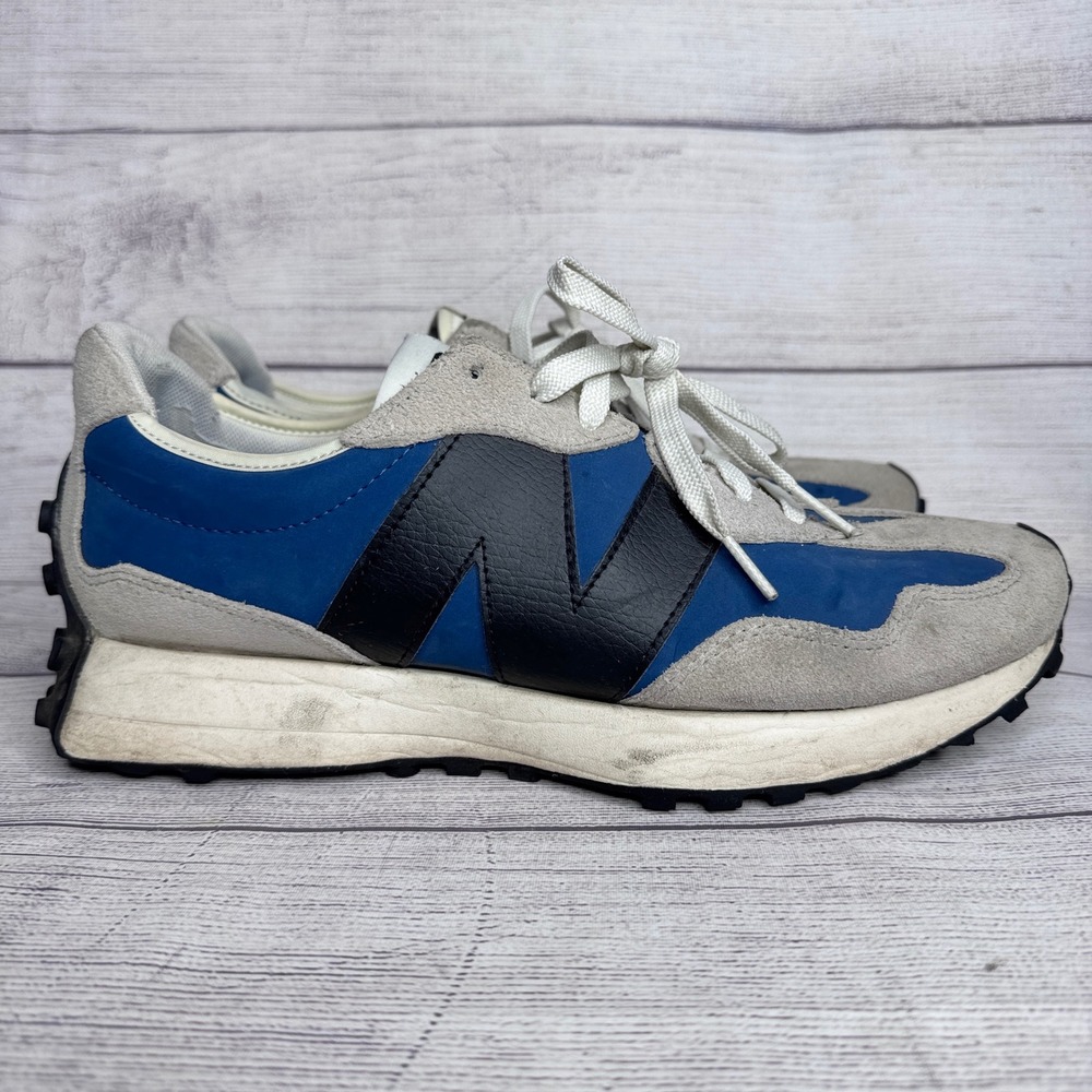 New Balance 327 Mens Blue Grey‎ Black Lifestyle Sneakers MS327LU1 Size 11